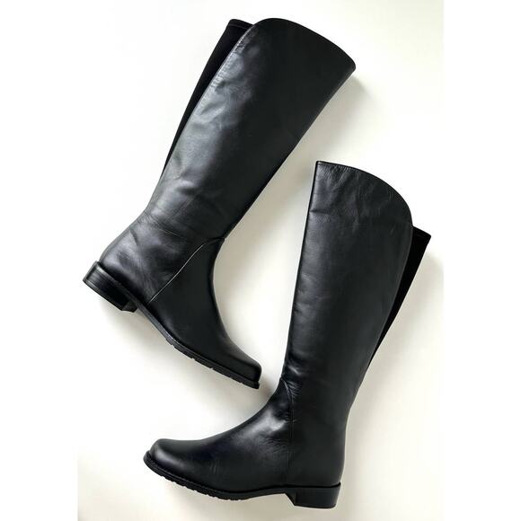 Stuart Weitzman Nupentagon Black Knee High Boots Size 6.5 - Picture 3 of 16